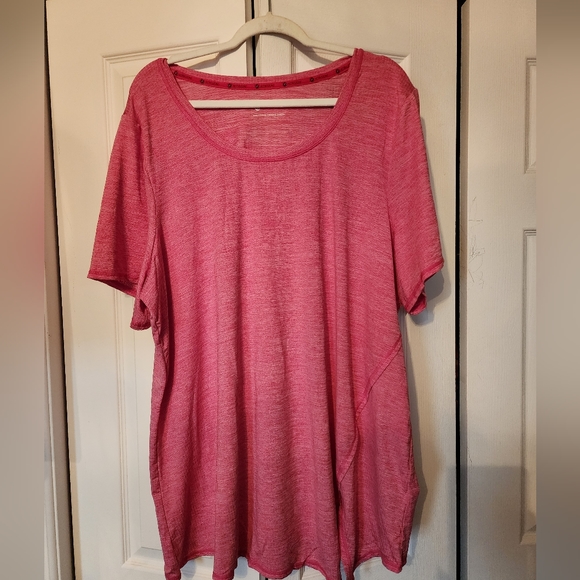 Addition Elle Pink Activewear Crew T-Shirt - Picture 1 of 3